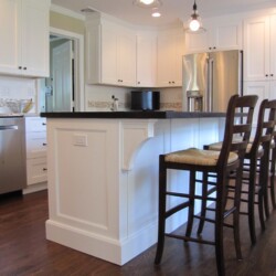 After, Island seating and storage